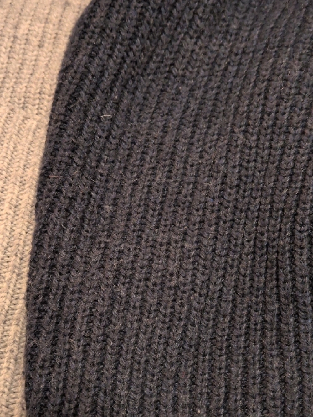 Madewell Two-Tone Gray and Navy Blue Crewneck Sweater - Picture 3 of 6